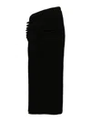 Rabanne Elastic Skirt With Side Slit In Black
