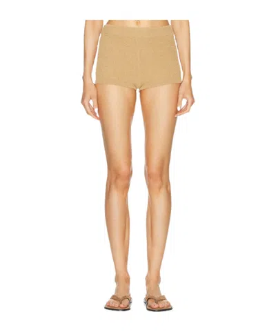Rabanne Elastic Waist Shorts In Nude