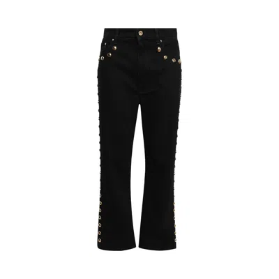 Pre-owned Rabanne Embellished Boyfriend Jeans 'black' | Women's Size 26