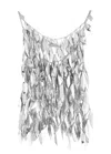 Rabanne Silver Chain Top With Brass Leaf Embellishment In Silver