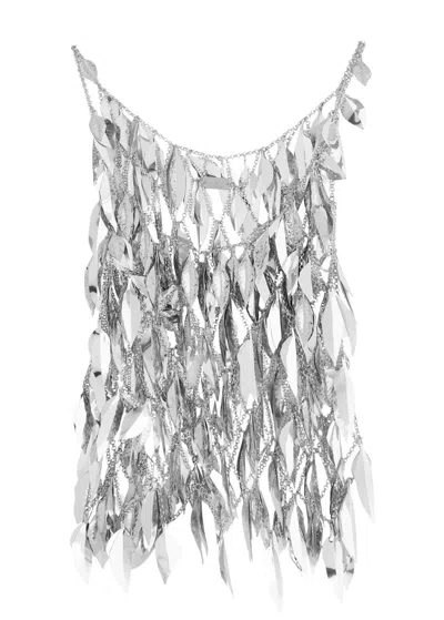 RABANNE RABANNE EMBELLISHED CAGED CHAIN TOP