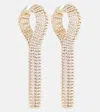 Rabanne Fringed Crystal-embellished Drop Earrings In Gold