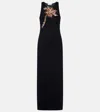 Rabanne Embellished Ribbed Stretch-cotton Midi Dress In Nude