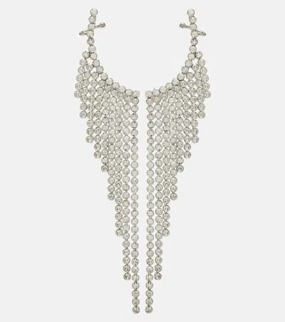 Rabanne Embellished Drop Earrings In Metallic