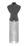 Rabanne Embellished Fringe Top In Multi