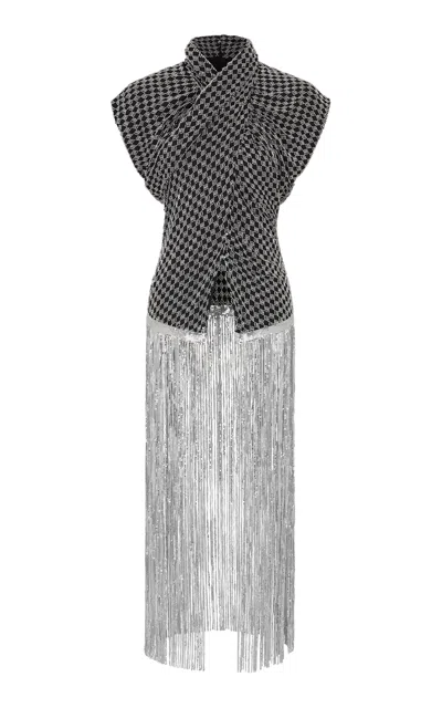 Rabanne Embellished Fringe Top In Multi