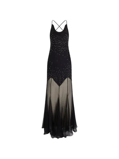 Rabanne Embellished Maxi Dress In Black