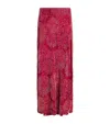 Rabanne Bead-embellished Chiffon Maxi Skirt In Burgundy