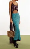 Rabanne Embellished Midi Skirt In Blue