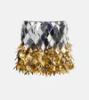 Rabanne Embellished Miniskirt In Silver
