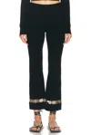 Rabanne Womens Black Plaque-embellished Flared-leg High-rise Wool-blend Knit Trousers In Black