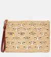 Rabanne Embellished Raffia Clutch