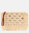 Rabanne Embellished Raffia Clutch