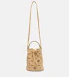 Rabanne Embellished Raffia Tote Bag