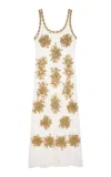 Rabanne Embellished Sheer Maxi Dress In Clear