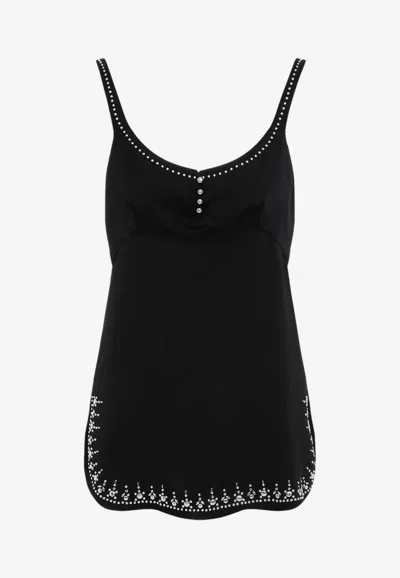 RABANNE EMBELLISHED SLEEVELESS MINI DRESS