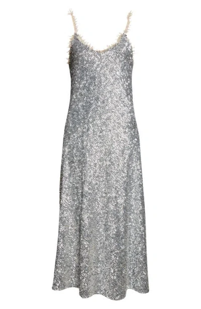 Rabanne Embellished Slipdress In Silver