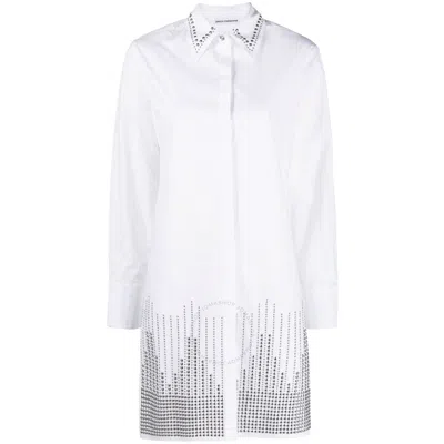 Rabanne Embellished Stud Shirt Dress In Black