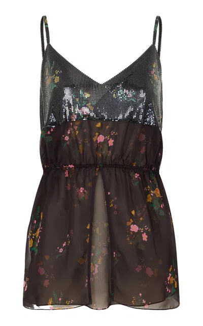Rabanne Embellished Tank Top In Animal Print