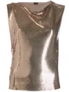 Rabanne Embellished Tank Top In Gold