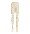 Rabanne Embellished Tights In Pink