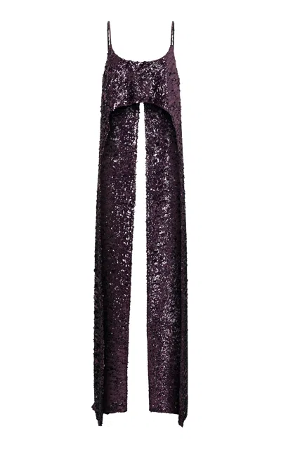Rabanne Embellished Top In Purple
