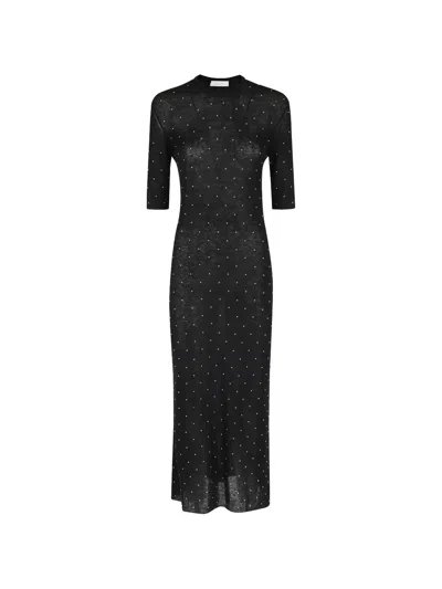 Rabanne Embellishment-detail Maxi Dress In Black