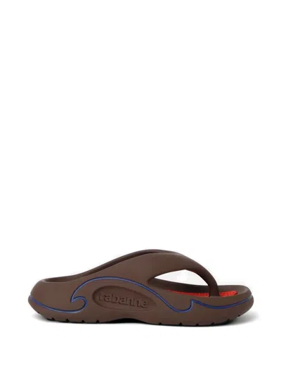 Rabanne Embossed-logo Thong-strap Flip-flops In White