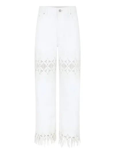 Rabanne Embroidered Fringed Trousers