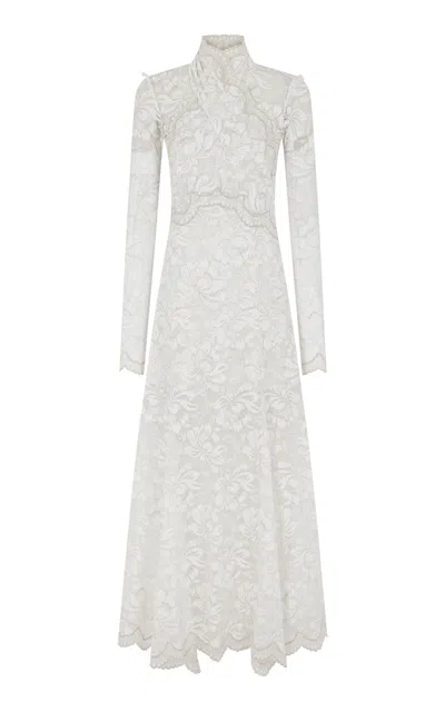 Rabanne Embroidered Long-sleeved Maxi Dress In Multi
