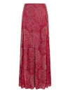 Rabanne Bead-embellished Chiffon Maxi Skirt In Burgundy