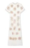 Rabanne Embroidered Sheer Maxi Dress In Clear
