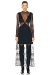 Rabanne Embroidery Maxi Dress In Midnight