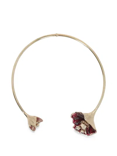 Rabanne Enamel-detail Rigid Necklace In Multi