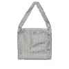 Rabanne Etal Mesh Pixel Bag In Silver