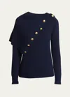 RABANNE EXAGGERATED COLLAR WOOL SWEATER