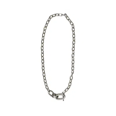 Rabanne Extended Chain-link Necklace With Silver Pendant In Multi