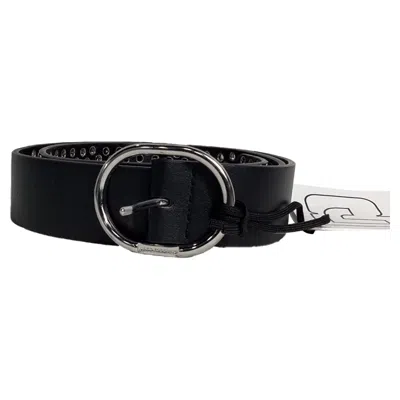 Rabanne Eyelet-embellished Belt In Black Leather