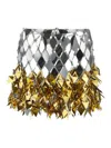 Rabanne Embellished Miniskirt In Multicolour
