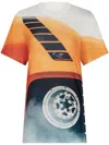 Rabanne Print Short Sleeve T-shirt In Orange
