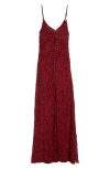 Rabanne Firework Embellished Button-front Maxi Dress In Red