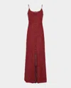 Rabanne Firework Embellished Button-front Maxi Dress In Red