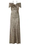 Rabanne Animal Print Sleeveless Gown