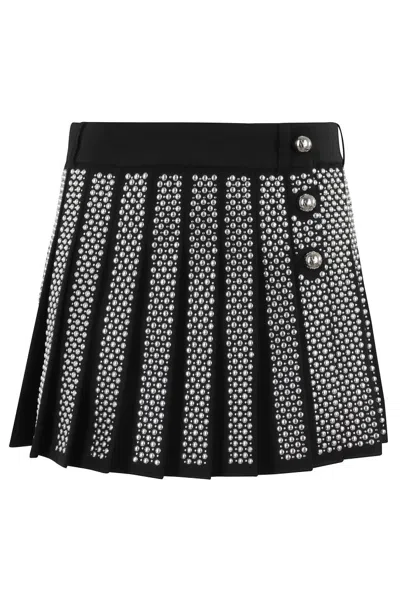 RABANNE FITTED MINI SKIRT WITH SIDE BUTTON CLOSURE