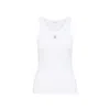 Rabanne Fitted Ribbed Cotton Tank Top
