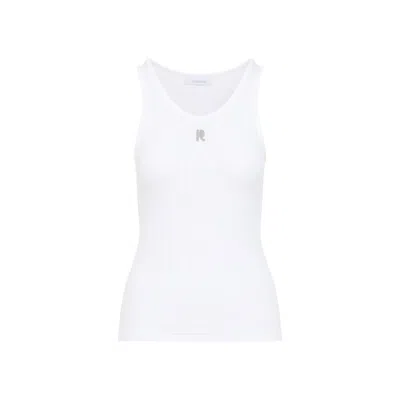 Rabanne Fitted Ribbed Cotton Tank Top
