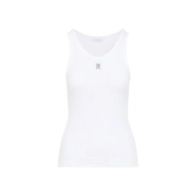 RABANNE RABANNE FITTED RIBBED COTTON TANK TOP