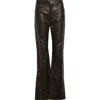 Rabanne Flare Lambskin Leather Pants In Black