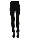 Rabanne Flare Leggings With Elastic Waistband In Black