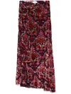 Rabanne Flocked-pattern Maxi Skirt In Blau
